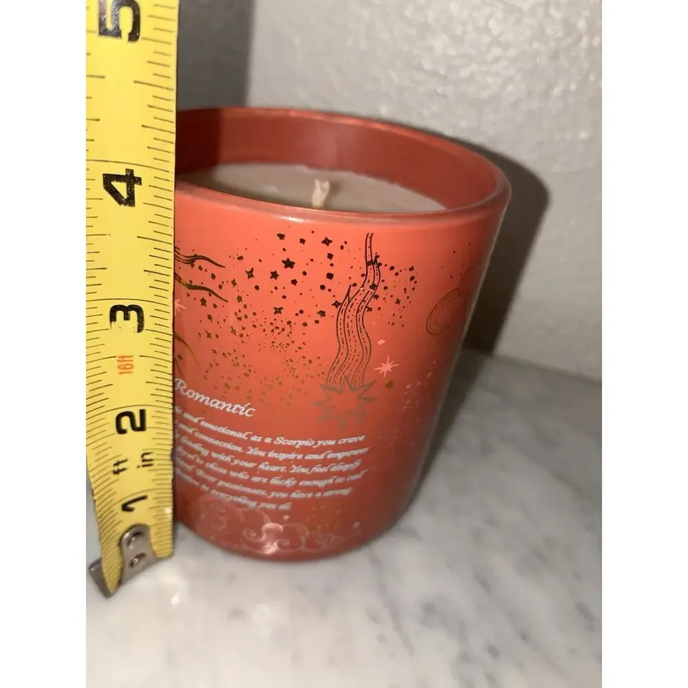 Anthropologie Candle Zodiac Sign Scorpio Glass 9.5 Oz